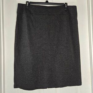 Ashley Stewart Charcoal Gray Pull On Stretch Skirt Plus Size 20